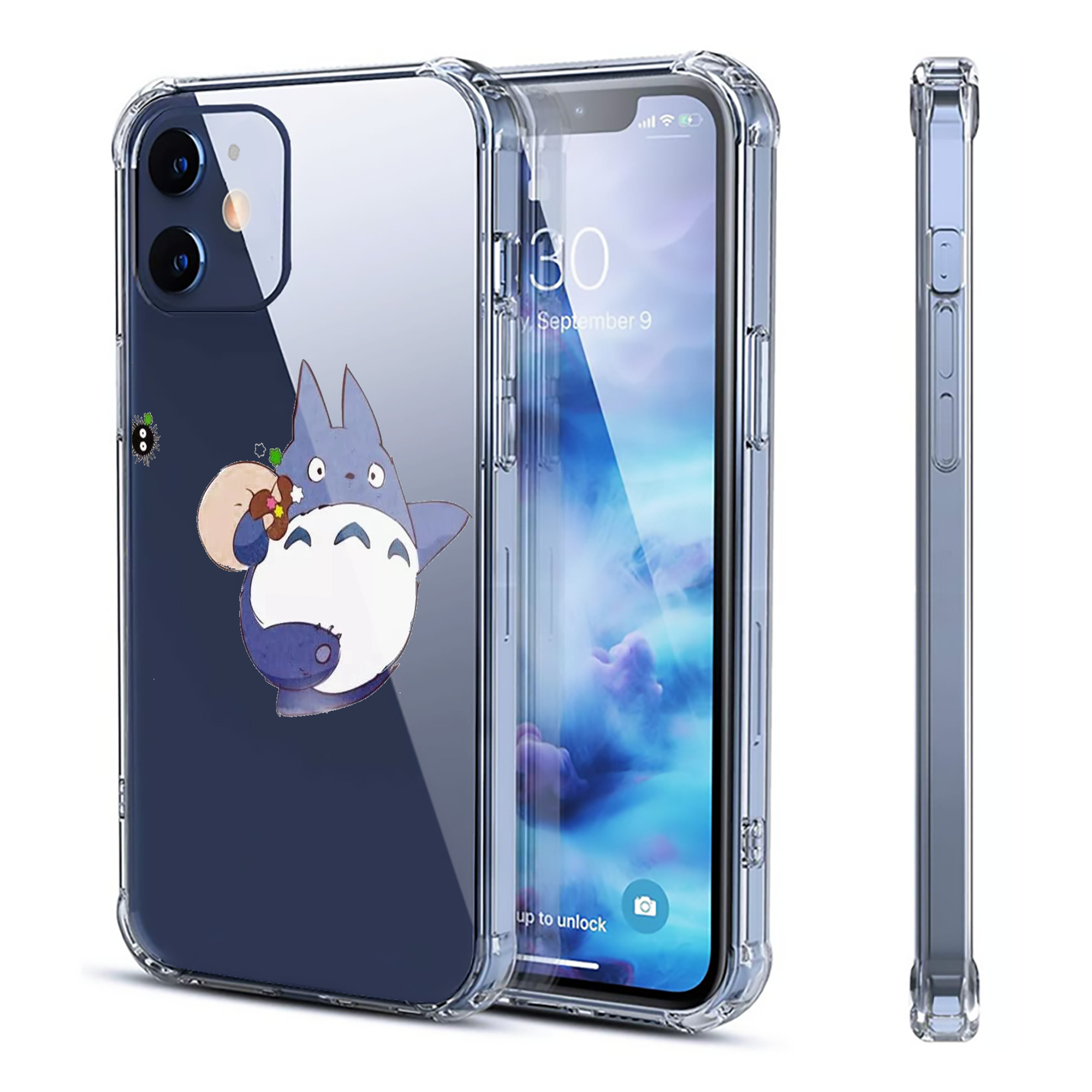 （画像用） となりのトトロ 草壁メイ 草壁サツキ My Neighbor Totoro Satsuki Kusakabe Mei Kusakabe 【iPhone 12シリーズ対応】透明スマホケース（クリアソフトケース）